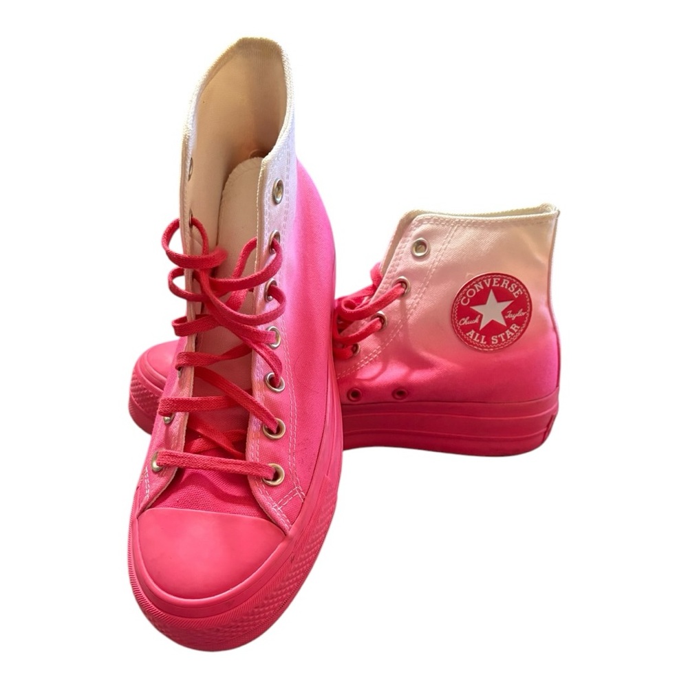 Converse Women’s High Top Gradient Pink Canvas Sneakers